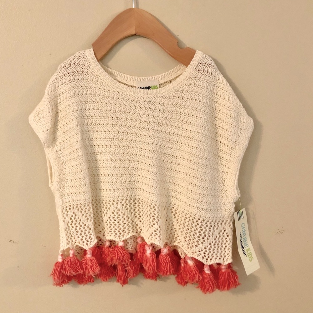 Poncho with tassels - toddler girls